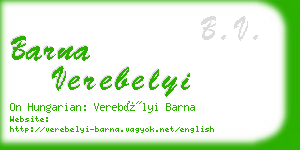 barna verebelyi business card